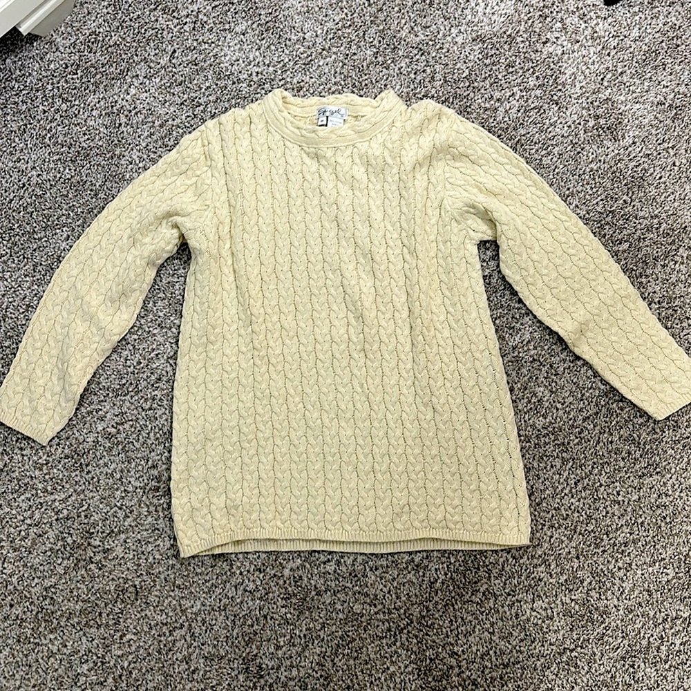 Spiegel cream cable knit sweater